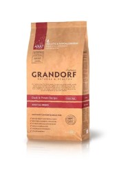 Grandorf Adult Medium&Maxi сухой корм для взрослых собак средних и крупных пород с уткой и индейкой 1 кг. 